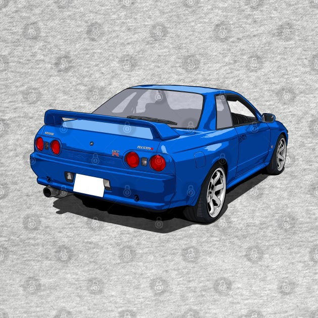 Nissan Skyline R32 GTR blue by ArtyMotive